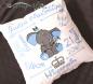 Preview: Geburtskissen Elefant Blau
